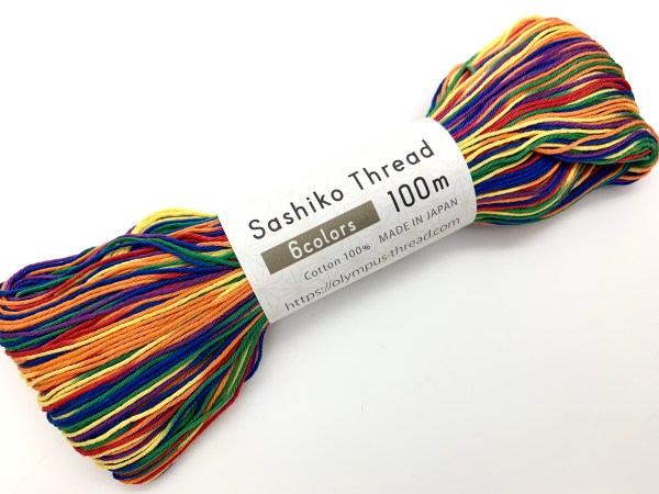 Olympus Japanese Cotton Sashiko thread 100m variegated