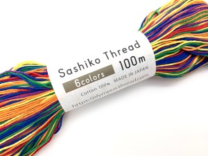 Sashiko Thread 6 colors 100m variegated